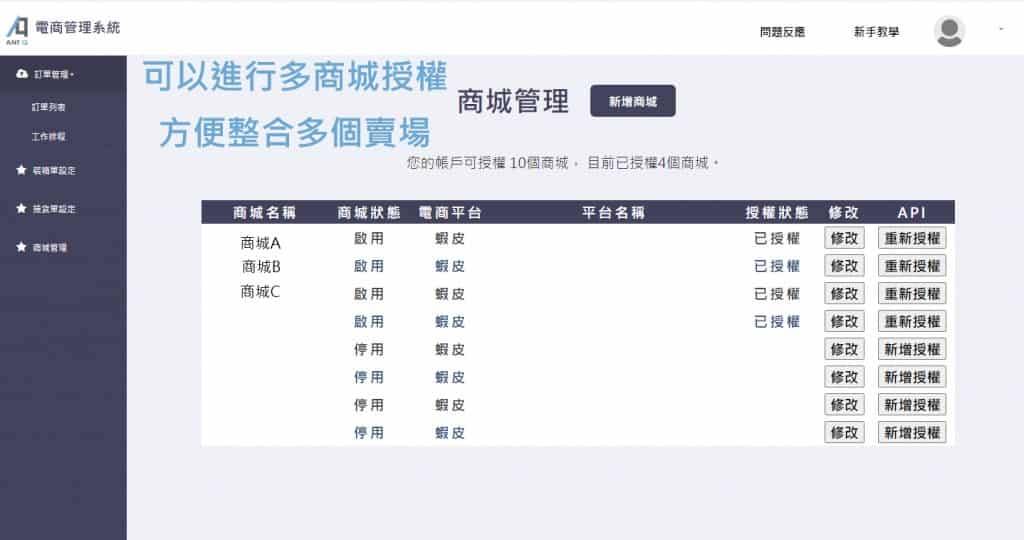 輕鬆管理自己的所有賣場